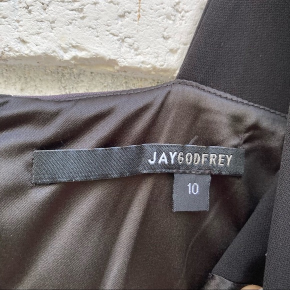 Jay Godfrey | Black Gray Colorblock Career Dress - Picture 3 of 4
